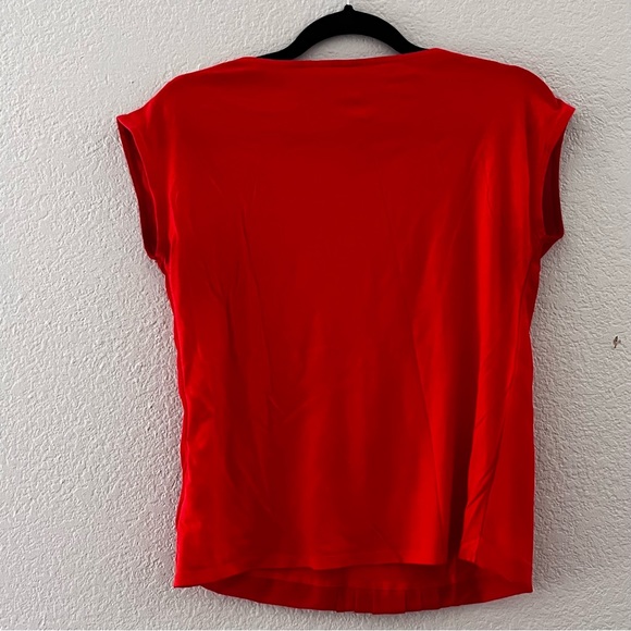 Boden Womens Red/Orange Blouse Pleat Front Sleeveless Top US size 4 - Picture 6 of 6